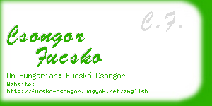 csongor fucsko business card